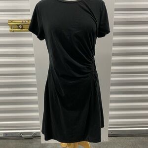Universal Thread Black Ruched T-Shirt Dress